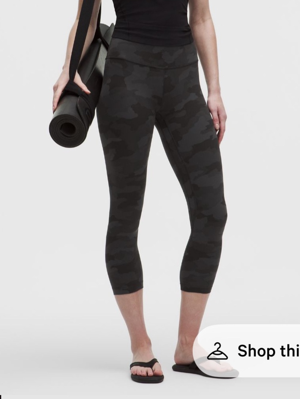 lululemon athletica align Black Camo High-Rise Crop Leggings